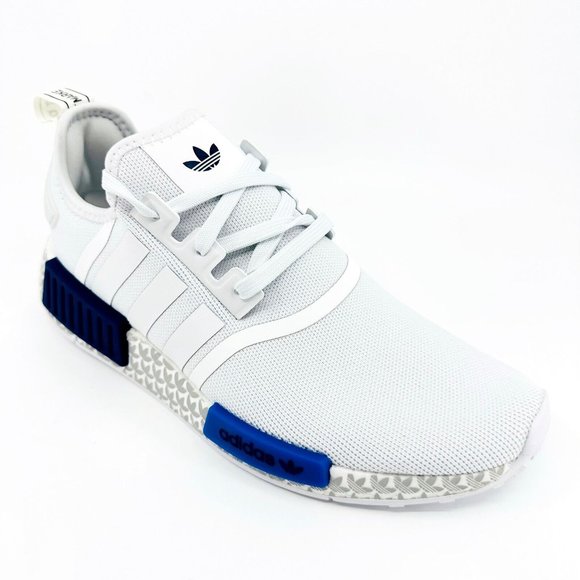 Adidas Originals NMD R1 Cloud White Royal Blue Mens Running Sneakers GY7368 - Picture 2 of 6